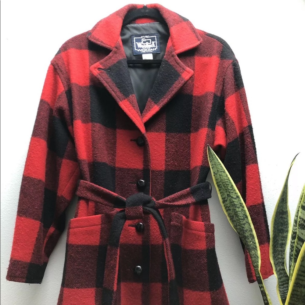 Vintage Woolrich Buffalo Check Plaid Coat